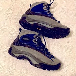 Asolo Blue and Gray Lace Up Boots